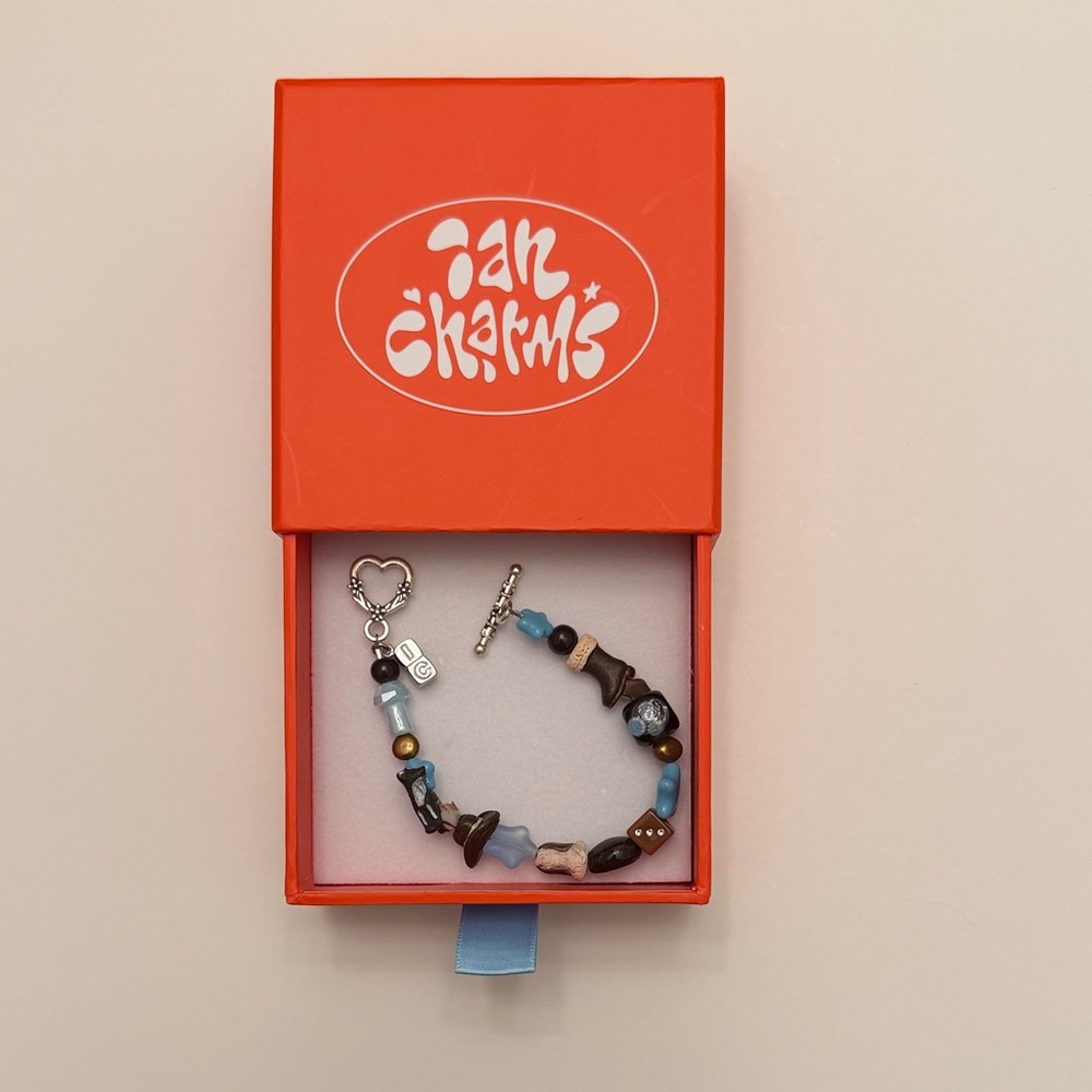 Ian Charms - The Bru Bracelet - Blue & Brown 6.5”